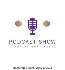 podcast logo vector illustration symbol
