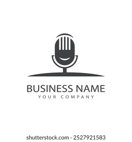 modelo de símbolo de vetor de logotipo de podcast