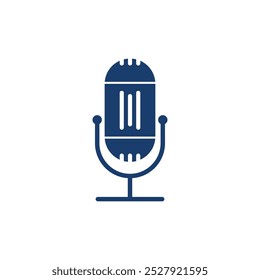 podcast logo vector symbol template