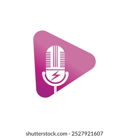 Plantilla de símbolo de Vector de logotipo de podcast