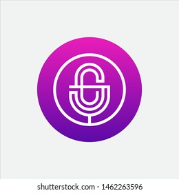 Podcast logo vector template illustration.