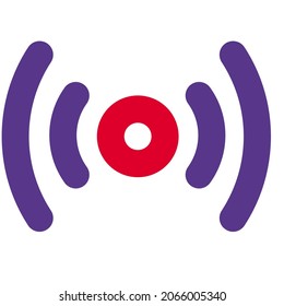 Podcast Logotype for audio streaming and knowledge