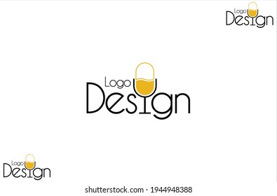 Podcast Mic Logo Design Template vector Illustration designs Vector Icon Symbol Black and Orange Mic symbol.