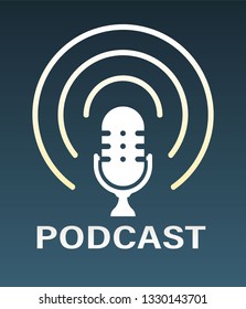 Podcast. microphone icon