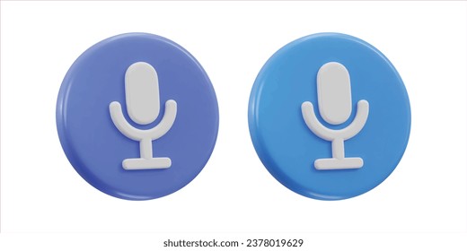 podcast microphone icon 3d rendering