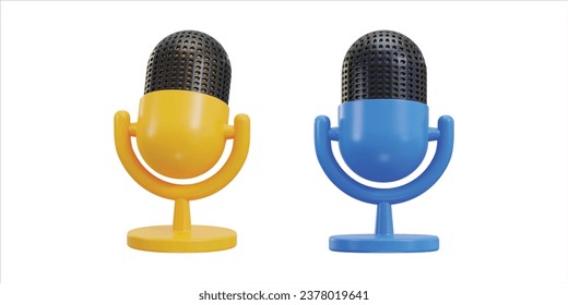 podcast microphone icon 3d rendering