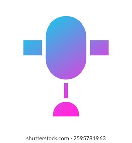 Podcast Microphone Icon Gradient, Media Symbol