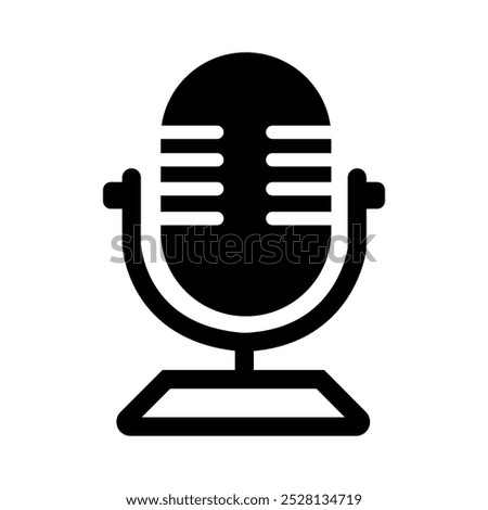 Podcast microphone icon . Modern design for audio recording