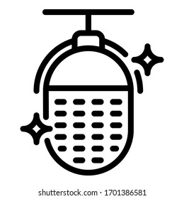 Podcast microphone icon. Outline podcast microphone vector icon for web design isolated on white background