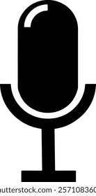 Podcast Microphone icon Sound mic isolated vector illustration