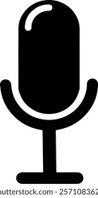 Podcast Microphone icon Sound mic isolated vector illustration