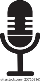 Podcast Microphone icon Sound mic isolated vector illustration