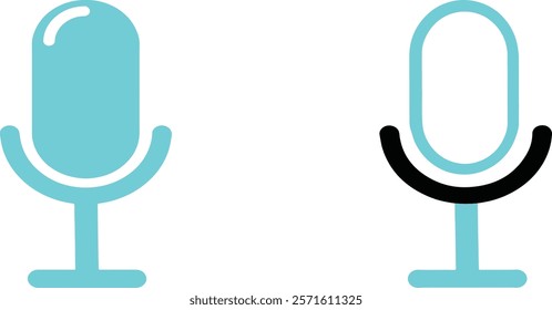 Podcast Microphone icon Sound mic isolated on white background