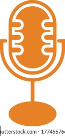Icono de micrófono de podcast / diseño vectorial