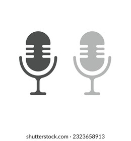 Podcast und Mikrofon-Vektordesign.