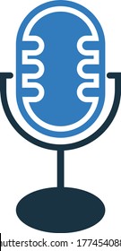 Podcast microphone icon / vector graphics