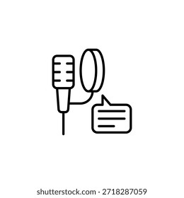Micrófono De Podcast Con Filtrar De Pop E Icono De Burbuja De Discurso