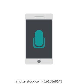 podcast, microphone, record icon, vector.