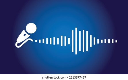 Podcast microphone. Red Trendy design. Flat design microphone. Creative Concept Podcast illustration. Vector illustration