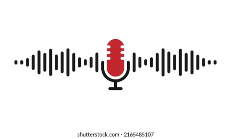 Podcast microphone. Microphone vector icon. Concept podcast 