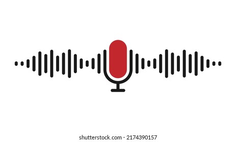 Podcast microphone. Microphone vector icon. Concept podcast 