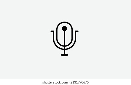 Diseño de logotipo vectorial mínimo para podcast