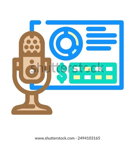 podcast monetization color icon vector. podcast monetization sign. isolated symbol illustration
