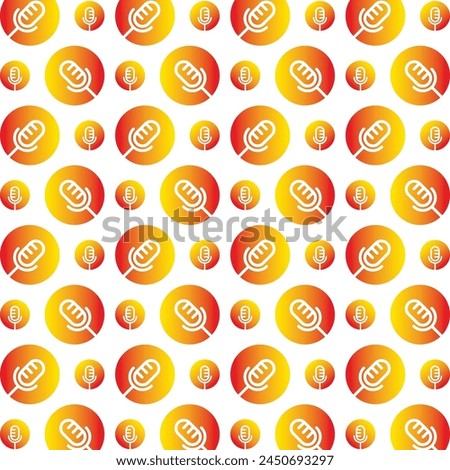 Podcast notable trendy multicolor repeating pattern vector illustration background design
