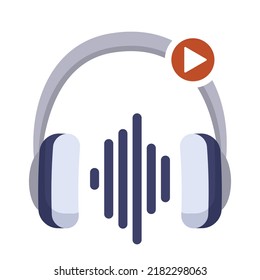Podcast on air concept with headphone