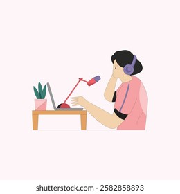 Podcast People Illustration for design needs, Landing Pages, Animation, Apps, Presentations, Content Creator and other Promotions