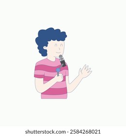 Podcast People Illustration for design needs, Landing Pages, Animation, Apps, Presentations, Content Creator and other Promotions