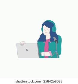 Podcast People Illustration for design needs, Landing Pages, Animation, Apps, Presentations, Content Creator and other Promotions