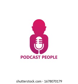 Podcast People Logo Template Design