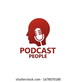Podcast People Logo Template Design