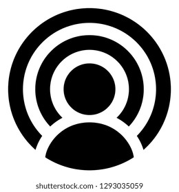 Podcast Person Vector Icon