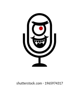 Logotipo de plancton podcast, diseño sencillo y fácil de recordar. apto para cafés, bares, estudios de música y diversos medios