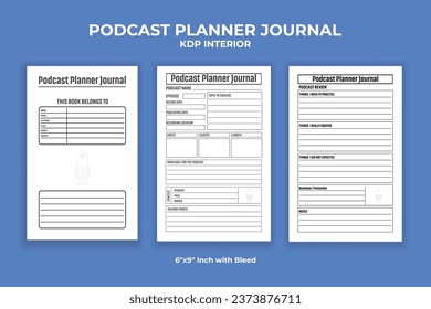 Podcast Planner Journal KDP Interior