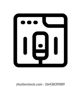 podcast platform line icon. Clean and minimalist vector icon for websites, mobile apps, presentations, and logos. Fully scalable and customizable for any project.