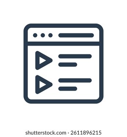 Podcast Playlist for Audio Streaming Vector Icon
