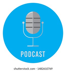 Podcast Radio Icon Illustration Isolated On Stock Vector (Royalty Free ...