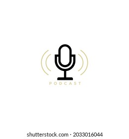 Podcast or Radio Logo design using Microphone   icon