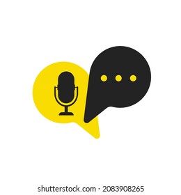 Podcast Radio Logo Icon. Vector Illustration