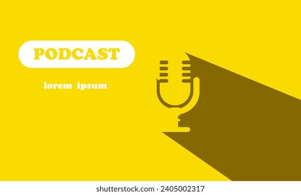 Podcast radio logo icon. Vector illustration.	