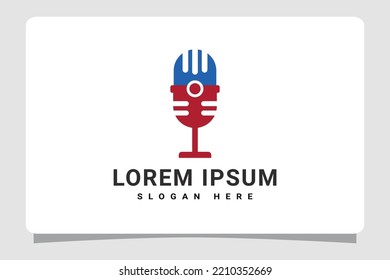 Podcast Radio Logo Template Design Inspiration