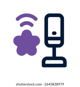 ícone de duotônico de classificação de podcast. Ícone vetorial moderno e elegante para sites, aplicativos móveis, materiais de marketing e design corporativo. Totalmente dimensionável e pronto para uso.