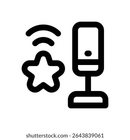 ícone da linha de classificação do podcast. Ícone de vetor limpo e minimalista para sites, aplicativos móveis, apresentações e logotipos. Totalmente dimensionável e personalizável para qualquer projeto.