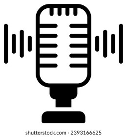 Podcast record object icon illustration