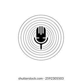 podcast sign on white background