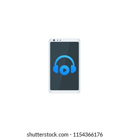 Podcast in smartphone icon