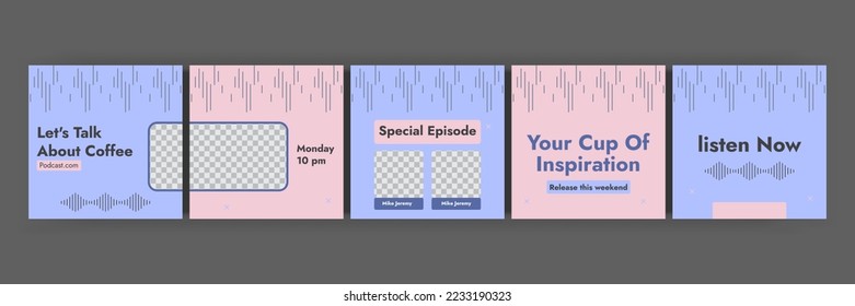 podcast Social Media Carousel template post